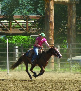 Barrel racing in Anderson Park